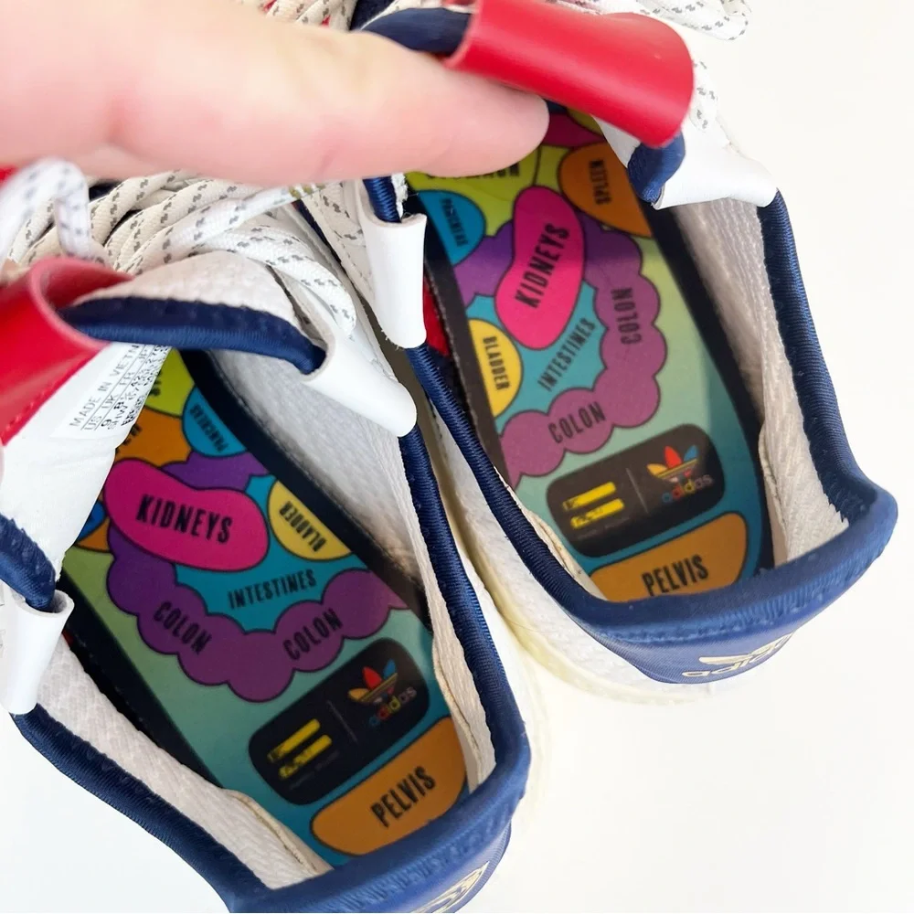 Adidas Tennis Hu V2 Pharrell x Billionaire Boys Club CLOUD‎ WHITE/SCARLET/BLUE 9